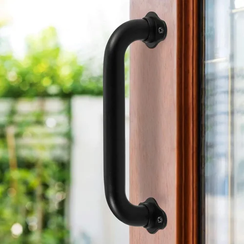 Vista 3 de Barandillas de mano para escaleras de montaje en pared de 12 pulgadas para interiores, pasamanos de tubo de metal de 1 pie, barandilla de seguridad
