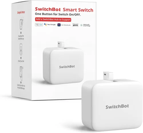 Vista 11 de Switchbot Empujador de botón de interruptor inteligente (Bluetooth): Fingerbot para interruptor basculante/botones unidireccionales, control