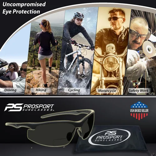 Vista 5 de proSPORT Lector de gafas de sol de seguridad bifocal protector Z87 Sport Cycling Motocicleta