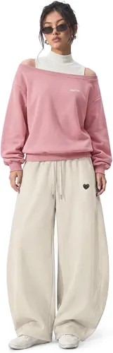 Vista 2 de Aelfric Eden Sudadera de cuello alto falso con hombros descubiertos para Rosa polvoriento
