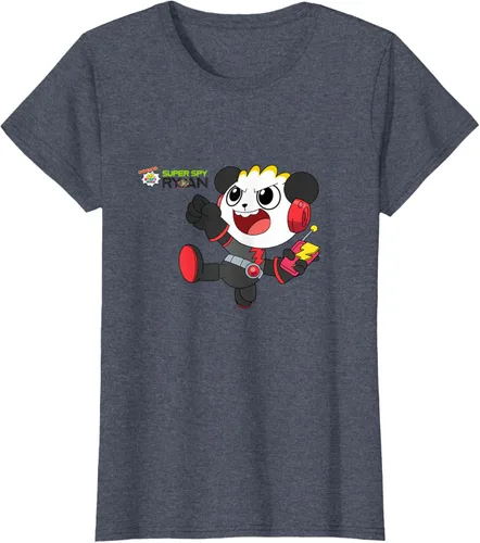 Vista 56 de Ryan's World Super Spy Combo Panda Camiseta, gris, S Asfalto