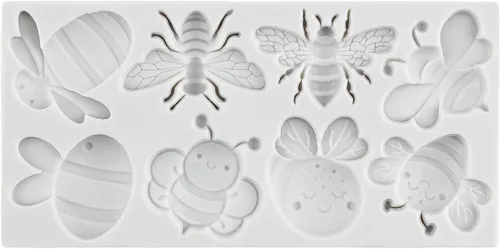 Vista 7 de Molde de silicona de abejorros para fondant de abeja, molde de chocolate para decoración de pasteles de azúcar, decoración de cupcakes, pasta