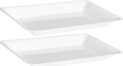 Vista 12 de Plasticpro - Bandejas de plástico para servir, rectangulares, 10 x 14 pulgadas, plato desechable para fiesta, color negro, paquete de 4