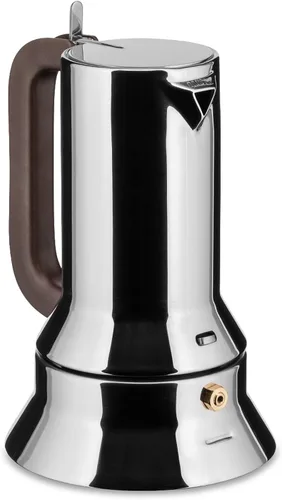 Vista 2 de Alessi 9090/3 - Design Stovetop Espresso Cafetera de acero inoxidable 18/10, pulido con espejo, 3 tazas