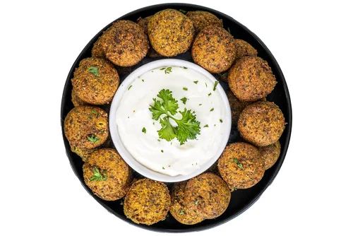 Vista 6 de Sadaf Falafel Mix – Mezcla de Falafel Mediterráneo – Plato clásico de Oriente Medio – Falafel vegetariano – Sin MSG – Sin conservantes artificiales