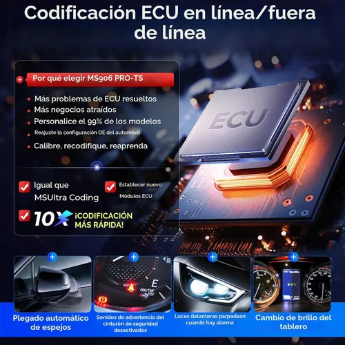 Vista 4 de Autel MaxiSys MS906 Pro-TS Escáner, actualización de herramienta de escaneo MS906PRO-TS 2026 MS906MAX MS906 PRO MP900BT, funciones TPMS superiores
