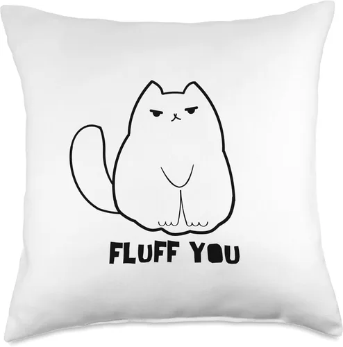 Vista 4 de jovy fits Funny Fluff You Ugly Lovers Almohada de regalo para mamá gata, 16 x 16 pulgadas, multicolor