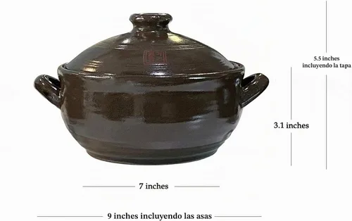 Vista 2 de Olla de Barro de Loza Coreana (1100ml)