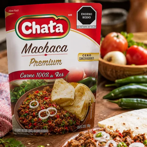 Vista 6 de Chata Machaca de Res mexicana, carne de res triturada seca tradicional, 3.5 oz Listo para comer, solo calienta y sirve