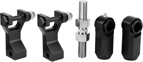 Vista 8 de Kit de bajada delantera, material de aluminio, kit de bajada delantera y trasera ajustable para ATV para Raptor 350 660 700 (negro)