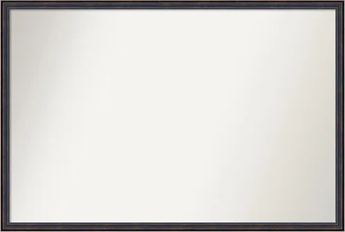 Vista 49 de Amanti Art Espejo de baño de bronce para sobre el fregadero, 25 x 26 pulgadas, espejo rectangular de bronce oscuro, marco de madera tradicional