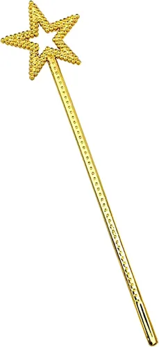 Vista 14 de MYUBWTF Varita mágica de plata de 13 pulgadas con forma de elfo y estrella de ángel
