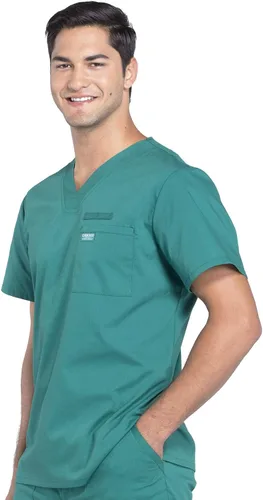 Vista 3 de Cherokee Scrubs for Men V-Neck Top, Workwear Professionals Soft Stretch WW675