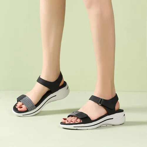 Vista 6 de Bernal Sandalias de moda para mujer, cómodas, transpirables, ajustables, atléticas, deportivas, para exteriores