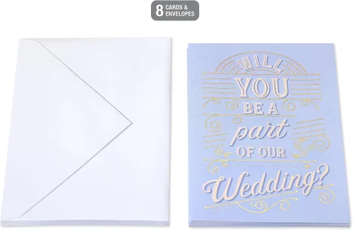 Vista 4 de American Greetings Invitaciones de boda en blanco, (8 unidades)