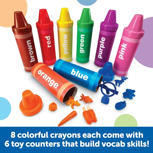 Vista 9 de Learning Resources Crayones de clasificación arcoíris - Regalos para niños pequeños, accesorios para niños pequeños, juguetes de apilar jumbo