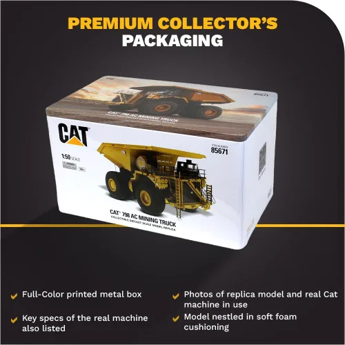 Vista 7 de Camión minero Caterpillar 798 AC 1:50 - Diecast Masters - 85671 - Serie High Line