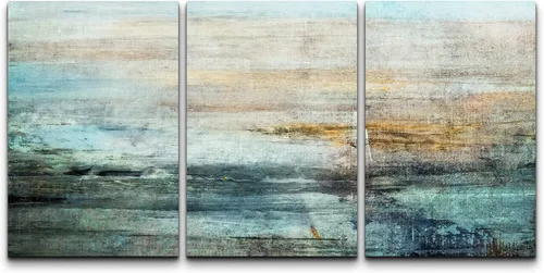 Vista 106 de wall26 Lienzo enmarcado para pared, juego de arte con trazos de pintura roja y naranja vibrante, paisaje, formas abstractas, ilustraciones, arte