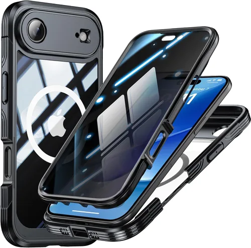 Vista 18 de TOPF&B Funda magnética para iPhone 16, compatible con MagSafe, cubierta completa de 360 grados, protector de pantalla de privacidad integrado