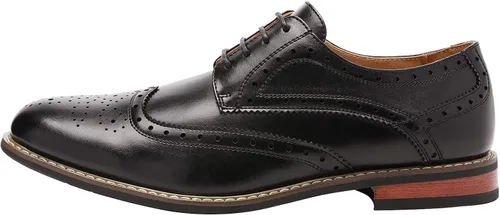 Vista 2 de Bruno Moda Italy Men's Prince Classic Modern Formal Oxford Wingtip Lace Up Dress Shoes
