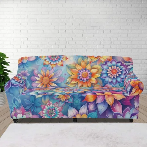 Vista 38 de ZOUTAIRONG Fundas elásticas para sofá con estampado de ramas de camuflaje 3D para sofá, funda para muebles de un solo cojín, decoración del hogar u