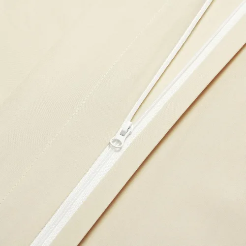 Vista 6 de Amazon Basics - Juego de funda de edredón de microfibra ligera de 2 piezas, beige, liso, tamaño individual / individual XL
