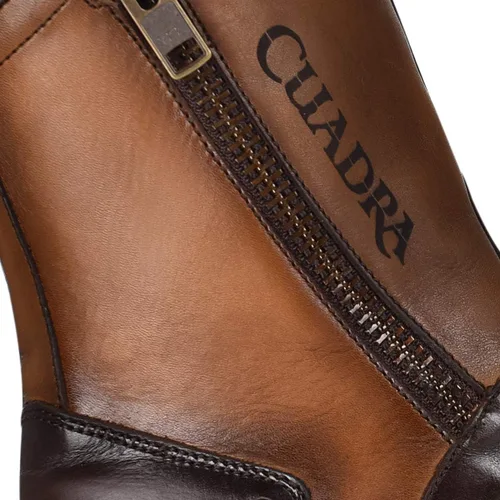 Vista 6 de CUADRA Botas urbanas para hombre en cuero genuino marrón, Marrón