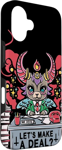 Vista 3 de Funda para iPhone 16 Kawaii Pastel Goth Make A Deal Baphomet Aesthetic Nu Cute Case