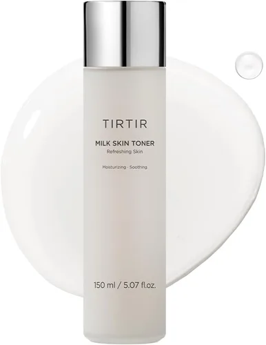 Vista 10 de TIRTIR Milk Skin Toner Light Hidratación instantánea con 4% de niacinamida, minimizador de poros, tóner vegano para piel propensa al acné