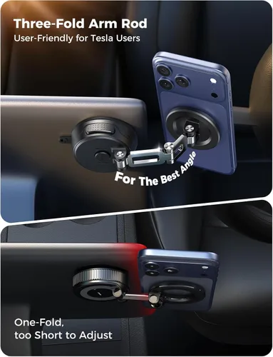 Vista 2 de JOYROOM Soporte de auto para iPhone, [Triplegable] MagSafe - Soporte de automóvil MagSafe para iPhone, [succión profesional + base de gel] soporte