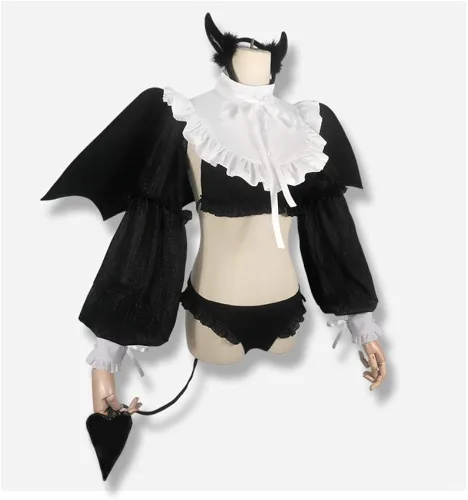Vista 5 de Juejuezi Marin Kitagawa Cosplay Devil Costume Anime My Dress Up Darling Dress Halloween Costumes for Women