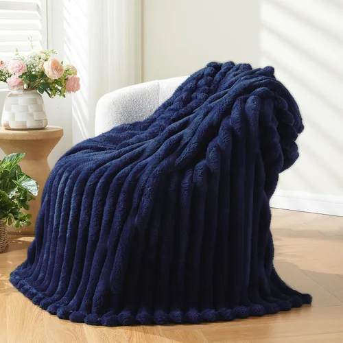 Vista 83 de NEWCOSPLAY Manta de Tiro Súper Suave Aqua Franela Sedosa Premium Forro Polar Jacquard Acanalado 3D Ligero Manta de Cama Uso en Todas las Estaciones