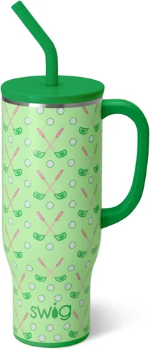Vista 9 de Swig Life - Taza Mega de 40 onzas, Taza de 40 oz con asa, apta para vasos, apta para lavavajillas, taza aislada extra grande, acero inoxidable