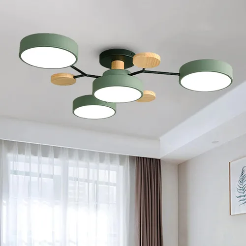 Vista 13 de Lámpara de techo LED regulable, lámpara de techo moderna de 9 pulgadas, montaje empotrado, de madera, de 12 W, lámpara blanca para sala de estar