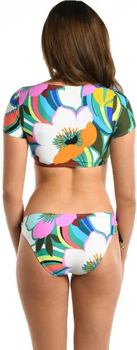Vista 2 de La Blanca Traje de baño de bikini de manga casquillo estándar para mujer