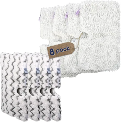 Vista 13 de F Flammi Paquete de 12 almohadillas de repuesto para trapeador de vapor Shark S3501 S3601 S3801 S3901 S2902 S3550 S3450 SE450, almohadillas