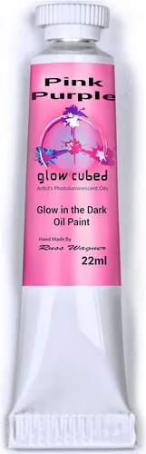 Vista 41 de Pintura al óleo profesional que brilla en la oscuridad Artista Pintura al óleo luminiscente fosforescente autoluminosa Glow Cubed