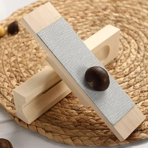 Vista 5 de Angoily Abridor de castañas manual con mango antideslizante, herramienta de cocina portátil ligera para castañas chinas, nueces de loto y nueces