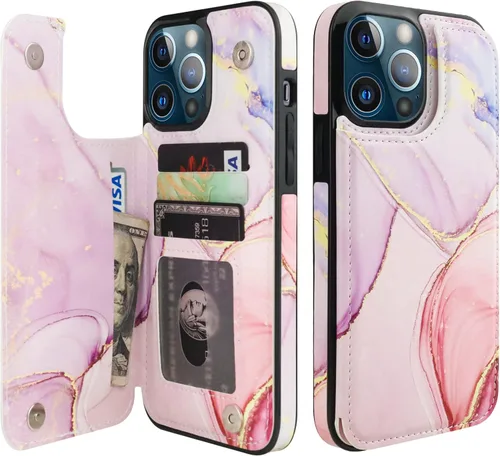 Vista 16 de HAOPINSH Funda tipo cartera con tarjetero para iPhone 14/13, diseño de Girasoles Bandera Americana