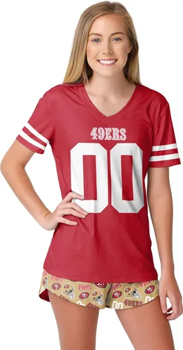 Vista 8 de FOCO NFL womens Nfl Team Logo Ladies Gameday Ready Jersey Pajama Set