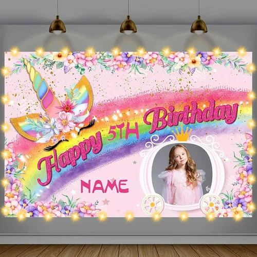 Vista 26 de Cartel de feliz cumpleaños beige personalizado para telón de fondo grande de feliz cumpleaños, globo aerostático, fiesta, interior y exterior
