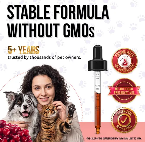 Vista 2 de Multivitamínico para gatos B, C y D3 - Multivitamínico líquido 10 en 1 para perros - Vitaminas y suplementos para perros para ayudar con alergias e