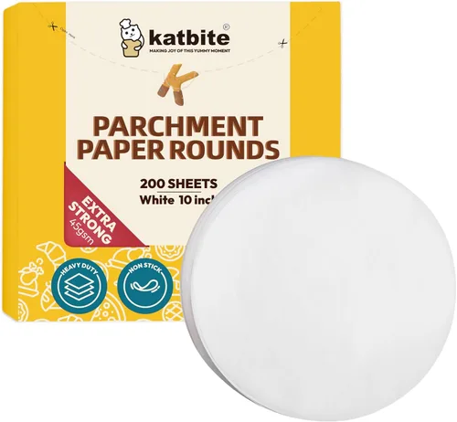 Vista 11 de Katbite - Rondas de papel pergamino de servicio pesado de 4 pulgadas, 200 piezas de rondas de papel pergamino para masas, uso para hornear pequeños