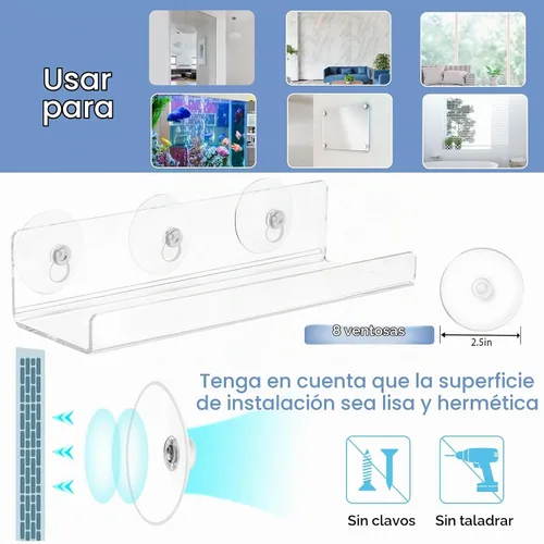 Vista 3 de Paquete de 2 cajas de ventana de acrílico de 12 pulgadas, estantes para plantas, con extensor de alféizar de ventana con ventosa, para suculentas