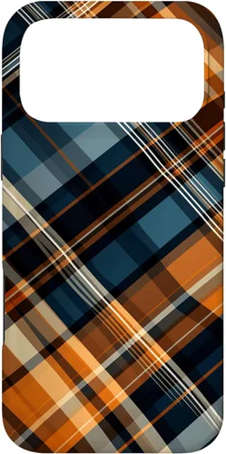 Vista 22 de Navy Black and Orange Plaid Halloween Fall Autumn Pumpkins Case for iPhone 17