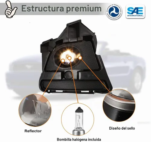 Vista 5 de Nixon Offroad Juego de luces antiniebla para Ford Mustang 2013 2014 con bombillas halógenas + kit de arnés de cableado + interruptor universal +