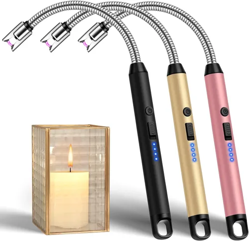 Vista 10 de LcFun - Encendedor eléctrico impermeable, doble arco a prueba de viento, recargable por USB, sin llama, plasma para campamento, senderismo