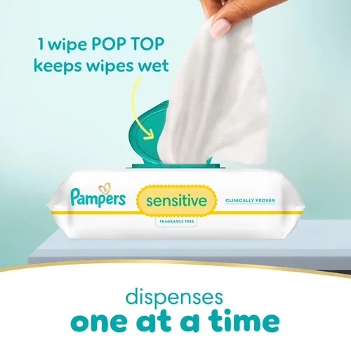 Vista 19 de Pampers Swaddlers - Pañales desechables para bebé, talla 1, 198 unidades con toallitas sensibles a base de agua, 12 paquetes abatibles