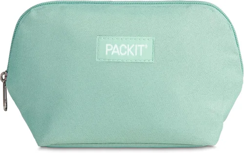 Vista 22 de PackIt Bolsa de aperitivos congelable, negra, fabricada con tecnología EcoFreeze plegable, reutilizable, cierre de cremallera que se bloquea en aire