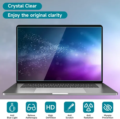 Vista 5 de Paquete de 2 protectores de pantalla antiluz azul de 16 pulgadas para Lenovo/Dell/HP/ASUS/LG, reduce la fatiga ocular, antirreflejos, bloqueo de luz